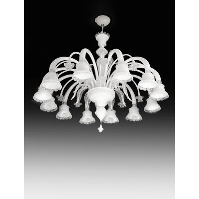 Geremia 8 Light Chandelier Color: White and Clear