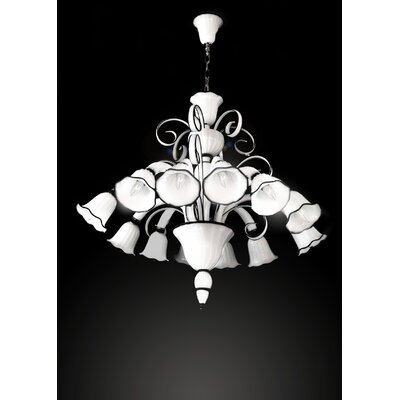 Maurizio 12 Light Chandelier Color: White and Black