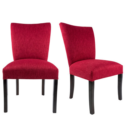 Lager Head Upholstered Contemporary Parsons Chair Uphostery: Ruby Red