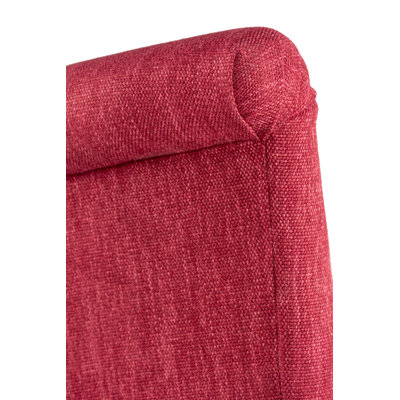 Barcelona Upholstered Parsons Chair in Espresso Upholstery: Ruby Red