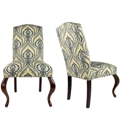 SL3003 Camelback Upholstered Parsons Chair
