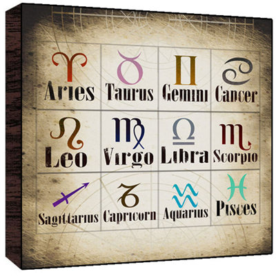 Zodiac Sings Wall Art Size: 36 H x 36 W x 1.5 D image