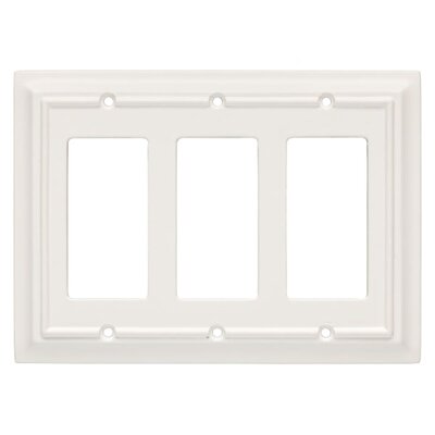 Wood Architectural Triple Decorator Wall Plate Finish: White