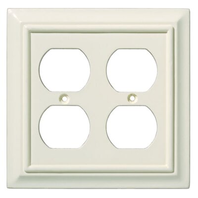 Wood Architectural Double Duplex Wall Plate Finish: Light Almond