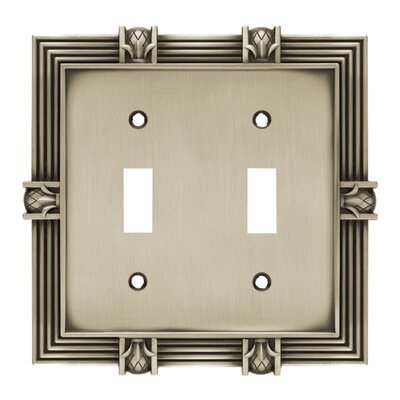 Pineapple Double Switch Wall Plate Finish: Antique Brass