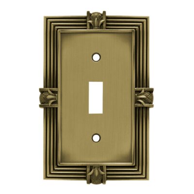 Pineapple Single Switch Wall Plate Finish: Tumbled Antique Brass