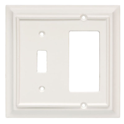 Wood Architectural Single Switch-GFCI/Rocker Wall Plate Finish: White