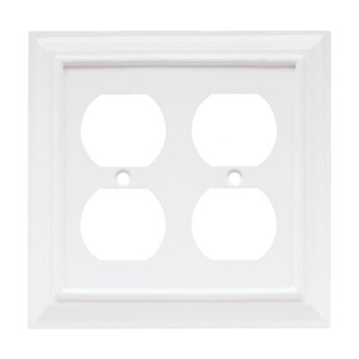 Wood Architectural Double Duplex Wall Plate Finish: White