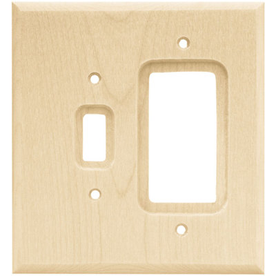 Wood Square Single Switch/Decorator Wall Plate Finish: Unfinished Wood