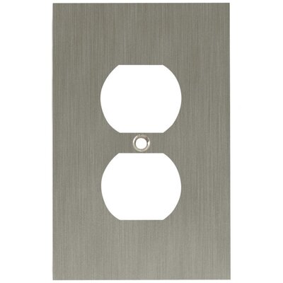 Concave Single Duplex Wall Plate Finish: Satin Nickel