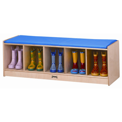Jonti-Craft 5 Sections Bench Locker with Cushion 90935JC