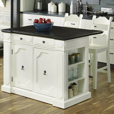 Fiesta Kitchen Island Set Top Material: Wood