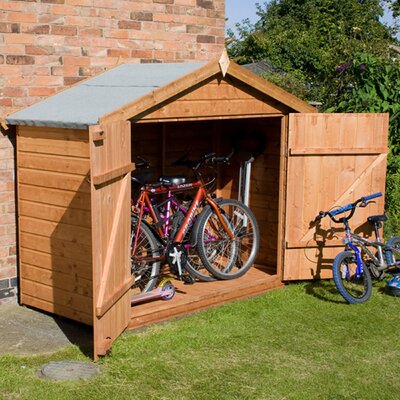 Shiplap Bike Store Shed with Double Doors and Pad Bolt 