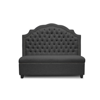 TSF-71025-Bench-Grey WHI5452 Wholesale Interiors Baxton Studio Trumbull Modern Settee