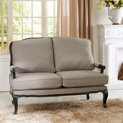 52348-LS-Beige WHI5431 Wholesale Interiors Baxton Studio Antoinette Classic French Loveseat