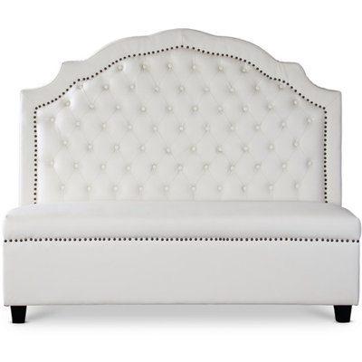 TSF-71025-Bench-Bonded Leather-Beige WHI5668 Wholesale Interiors Trumbull Settee