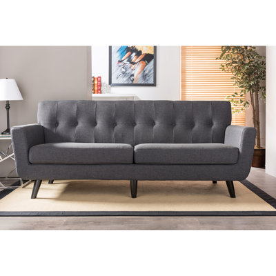 TSF-8128-3-SF-Grey WHI6681 Wholesale Interiors Baxton Studio Oscar 3 Seater Sofa
