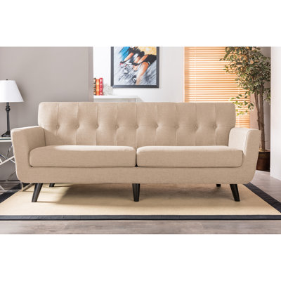 TSF-8128-3-SF-Beige WHI6679 Wholesale Interiors Baxton Studio Oscar 3 Seater Sofa