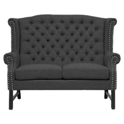 BH-63102-LS-Grey WHI7113 Wholesale Interiors Remington Tufted Loveseat in Charcoal