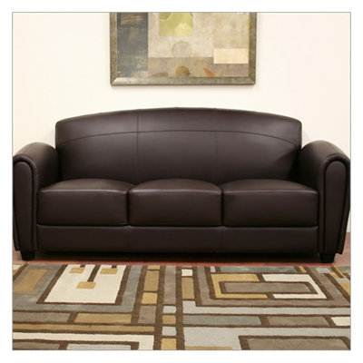 878445000000 WHI1423 Wholesale Interiors Baxton Studio Sally Leather Sofa