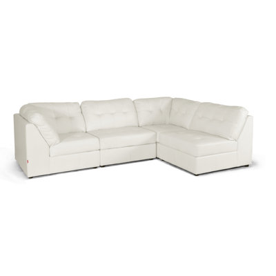 Wholesale Interiors IDS020LT-LTB07-White Set Baxton Studio Modular Sectional Upholstery