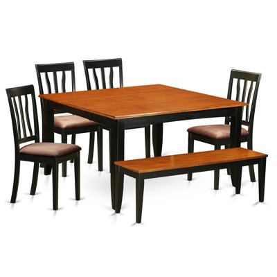 Parfait 6 Piece Dining Set Upholstery: Microfiber Upholstery