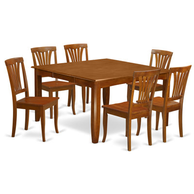 Parfait 7 Piece Dining Set Finish: Saddle Brown