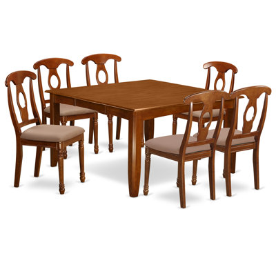 Parfait 7 Piece Dining Set Chair Upholstery: Microfiber