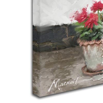 'Boy with Watering Can' Painting Print on Wrapped Canvas Size: 18" H x 18" W x 2" D 'Boy with Watering Can' Painting Print on Wrapped Canvas Size: 18" H x 18" W x 2" D