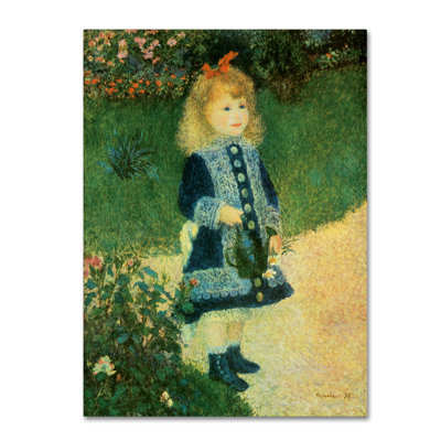'Girl with Watering Can' Print on Wrapped Canvas 'Girl with Watering Can' Print on Wrapped Canvas