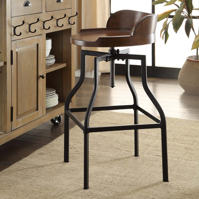 Adjustable Height Swivel Bar Stool