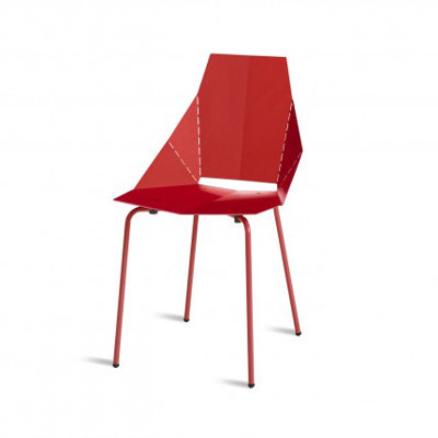 Real Good Side Chair Finish: Red / Red, Upholstery: None
