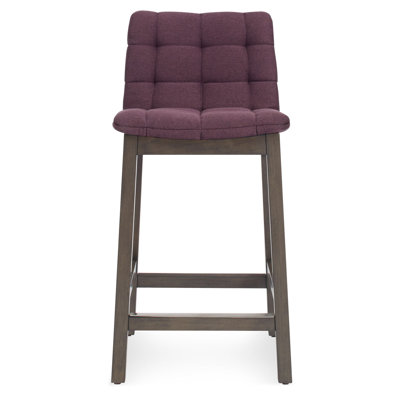 25.6 inch Bar Stool Upholstery: Purple