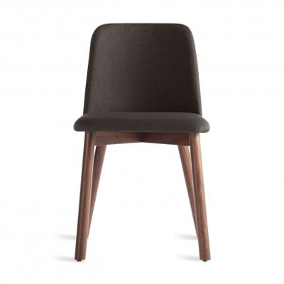 Chip Side Chair Upholstery: Gunmetal, Finish: Walnut