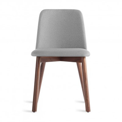 Chip Side Chair Upholstery: Pewter, Finish: Walnut