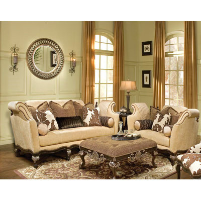 Benetti’s Italia Salermo Sofa, Love, Ottoman Set Salermo 3 Piece Leaving Room Set