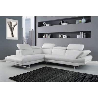 SL1351L-WHT Whiteline Imports White Sectionals