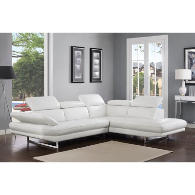 SR1351L-WHT Whiteline Imports White Sectionals
