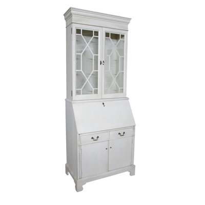 Traditions Painted Computer Secretary With Hutch Finish Black Traditions Painted Computer Secretary