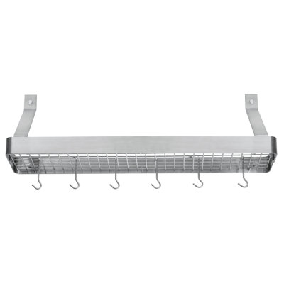 Cuisinart Brushed Stainless Steel Rectangular Bookshelf Pot Coat-rack