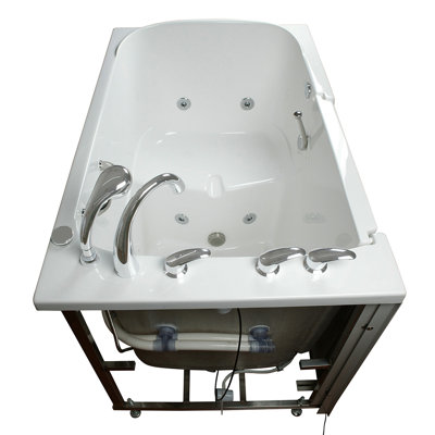 Bariatric Seat Hydrotherapy Massage Whirlpool Walk-In Tub Drain Location: Left