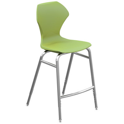 Apex Series Barstool Color: Green Apple, Frame Finish: Chrome