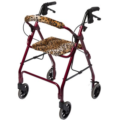 Seat and Roll Bar Walker Cushion Color: Cheetah image