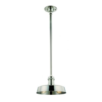 Hudson Falls 1 Light Pendant Finish: Polished Nickel