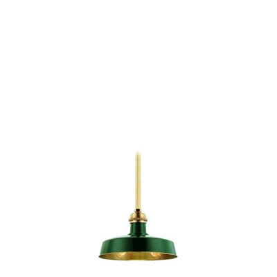 Hudson Falls 2 Light Pendant Finish: Green Aged Brass