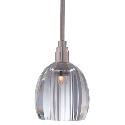 Naples 1 Light Pendant Finish: Satin Nickel, Shade Code: S-004