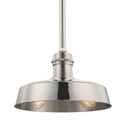 Hudson Falls 2 Light Pendant Finish: Polished Nickel