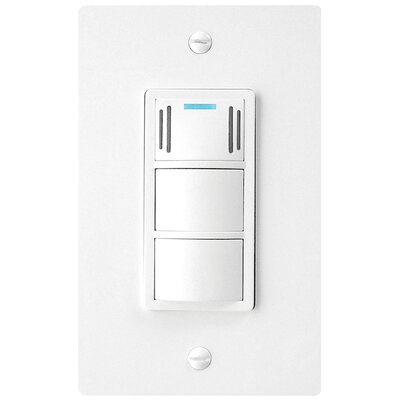 Humidity & Condensation Bath Fan Control with Light Switch Finish: White