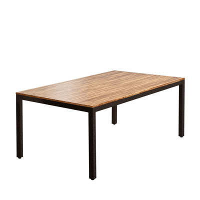 Sustain Dining Table Frame Finish: White, Top Finish: Sahara