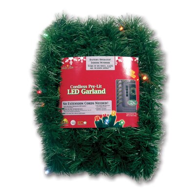 Micro Mini 35 Light Lighted LED Pine Garland